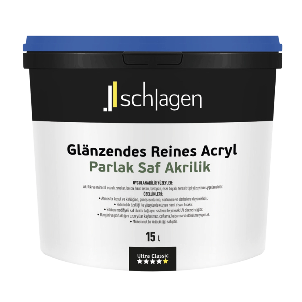 schlagen parlak saf akrilik